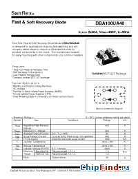 Datasheet DBA100UA40 manufacturer SanRex
